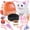 Orange, variant on Gelomee 16 Pcs Cat Toys Interactive for Kids, Stuffed Animals for Girls, Plushie Toy for Toddler Boys with Talking , Birthday Gifts for 1-3 Year Old