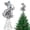 A, variant on Easter Bunny Tree Topper Decoration,Disco Shiny Rabbit Ornament for Trees,Spring Rabbit Desktop Ornaments,Easter Tree Topper with Metal Base for Holiday Party Supplies