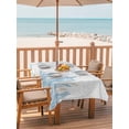 thumbnail image 2 of Outdoor Tablecloths with Umbrella Hole & Zipper, Seahorse Coastal Rectangle Tablecloth 52x70 Inch, Summer Beach Ocean Nautical Coral Waterproof Table Cloth, Patio/Pool/Picnic Table Covers, 2 of 8