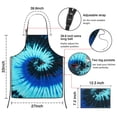 thumbnail image 3 of Colorful Tie Dye Pattern Apron-Garden Aprons for Women with Pockets-Cotton Linen Waterproof Kitchen Cooking Gardening Aprons Adjustable for Kitchen,Cooking,BBQ and Salon 33x27 Inch, 3 of 7