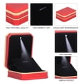 thumbnail image 3 of Necklace Jewelry Box, Necklace Box LED Matte Red  for Anniversary Wedding, 3 of 7