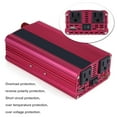 thumbnail image 4 of Adaptador Convertidor de Corriente para Automóvil, 1500W DC 12V A AC 110V Convertidor Inversor de Corriente para Automóvil Adaptador de Cargador USB, 4 of 7
