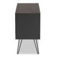 thumbnail image 4 of Baxton Studio Davion Mid-Century Modern Espresso Brown Finished Wood and Black Metal 2-Door Sideboard Buffet with, 4 of 6