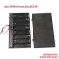 thumbnail image 5 of Yammee Dustproof Battery Container with Switch 1/2/3/4/6/8 Slots AA Battery Storage Box, 5 of 9