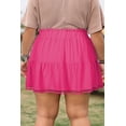 thumbnail image 2 of Rose Red Plus Size Boho Ruffled Shorts – High Waist Frilled Lace Trim for Women, 4X, 2 of 5