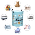 thumbnail image 6 of Daiia Let's Go on an Adventure Round Laundry Basket with Handles Thickened Waterproof Circular hamper,Dirty Clothes Storage Basket for Bedroom,Bathroom,College Dorm-Small, 6 of 8
