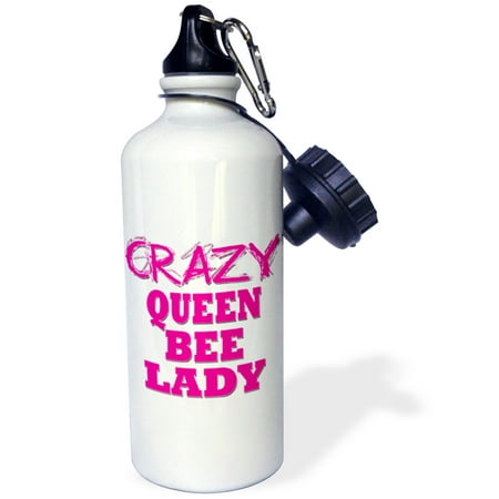 

3dRose Crazy Queen Bee Lady - Water Bottle 21-ounce