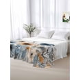 thumbnail image 5 of Poppies Floral Queen Size Flat Sheet, Wrinkleproof & Fadeproof Cooling Flat Bed Sheet Only, Spring Botanical Flowers Summer Breathable Soft Bedding Top Sheets 90 x 102 Inches, 5 of 8