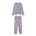 thumbnail image 6 of MVRLSH Pajamas For Women Set Cute Strawberry Print Winter Coral Fleece Pajama Set Thick Warm 2 Piece Flannel Loungewear Cozy Blue M-Xxl, 6 of 9
