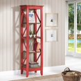 thumbnail image 2 of Manhattan Comfort Jay 18.5" Solid Wood Bookcase with 4 Shelves in Red Wash (CS34003), 2 of 7