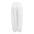 thumbnail image 4 of Khunlpohl Cotton Linen Pants for Womens Elastic Waist Drawstring Joggers Pant with Pockets Lightweight Casual Loose Trousers, 4 of 8