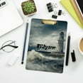 thumbnail image 6 of FMSHPON Ocean Sea Lighthouse Clipboard Hardboard Wood Nursing Clip Board and Pull for Standard A4 Letter 13x9 inches, 6 of 7