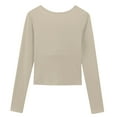 thumbnail image 5 of Women's Tops Long Sleeve Under $10 Summer Long Sleeve Round-Neck Comfy Regular Tank Tops, 5 of 6