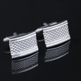 thumbnail image 4 of 1 Pair Carved Striped Cufflinks Fashion Cuff Link Man's Business Shirt Cufflinks Clothing Accessories, 4 of 8