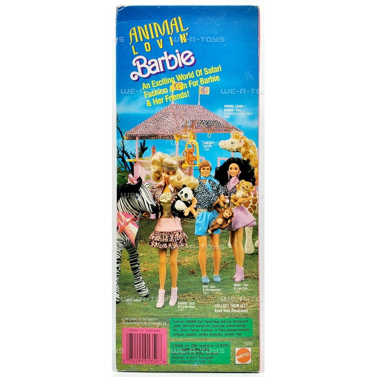 Barbie Animal Lovin' Doll with Panda, 1988, Safari Fashion, Ages 3