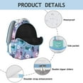 thumbnail image 4 of Elegant Butterfly Backpack for Teens - Lightweight School Bag with Padded Straps, Front Organizer Pocket, Trendy Floral Print, 4 of 6