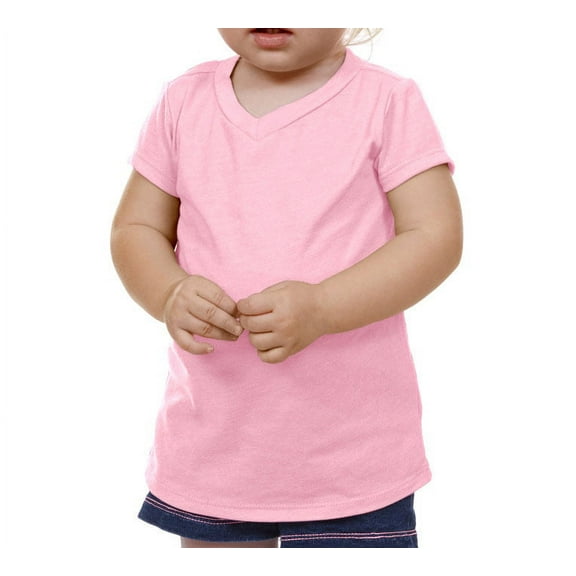 Kavio! Unisex Infants V Neck Short Sleeve Bubblegum Pink 6M