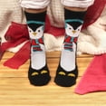 thumbnail image 4 of Women's Cute Fuzzy Cozy Super Warm Christmas Xmas Animal Indoor Outdoor Cabin Crew Home Socks, 3 Pairs, 04 Penguin, 4 of 6
