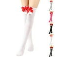 thumbnail image 5 of LckLvx Women Christmas Over The Knee Stockings Tube Thigh High Tights with Bow Comfy Casual Knee High Socks, 5 of 5