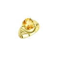 thumbnail image 6 of RYLOS Rings for Women Silver Ring Classic Designer Style Oval 12X10MM Solitaire Gemstone Ring November Citrine Jewelry for Women Size 12, 6 of 7