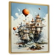 thumbnail image 2 of Designart "Bizare City Dream Flight Imaginary I" Cityscapes Floater Framed Canvas Art Print, 2 of 7