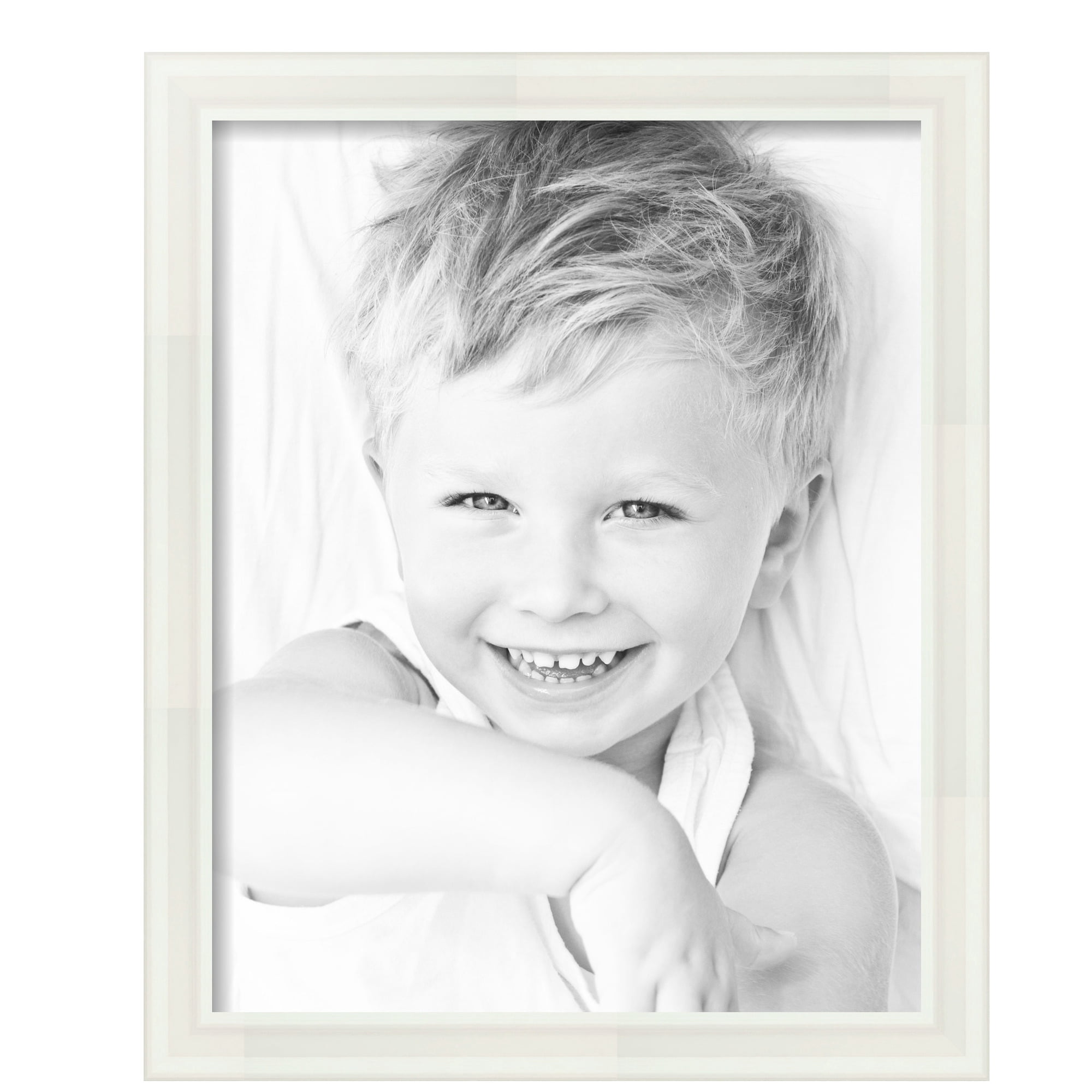 ArtToFrames 16" x 20" White Picture Frame, 16x20 inch White MDF Poster Frame (WOM-4332), 1 Pack