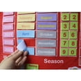 thumbnail image 2 of Kids My Calendar Fabric Wall Hanging Date Weather Chart Children Learning Poster Red, 2 of 8