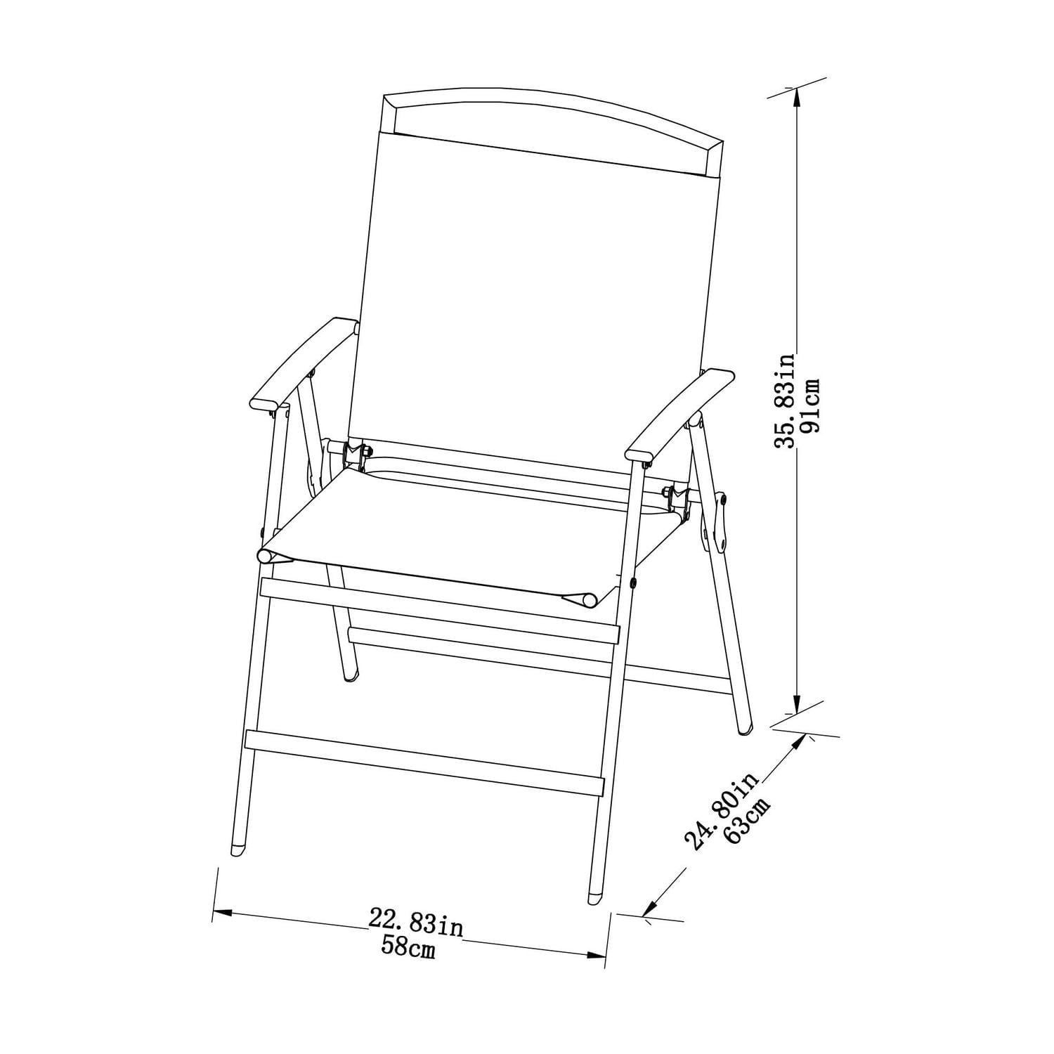 Chaise pliante en tissu tendu pour patio Carlington Mainstays