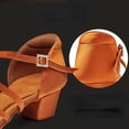 thumbnail image 4 of XIHAHA, zapatos de baile latino para mujer, suelas de gamuza, zapatos de baile de salón Tango Indood, tacones cubanos, zapatos de baile de tacón alto para fiesta, venta al por mayor, 4 of 5