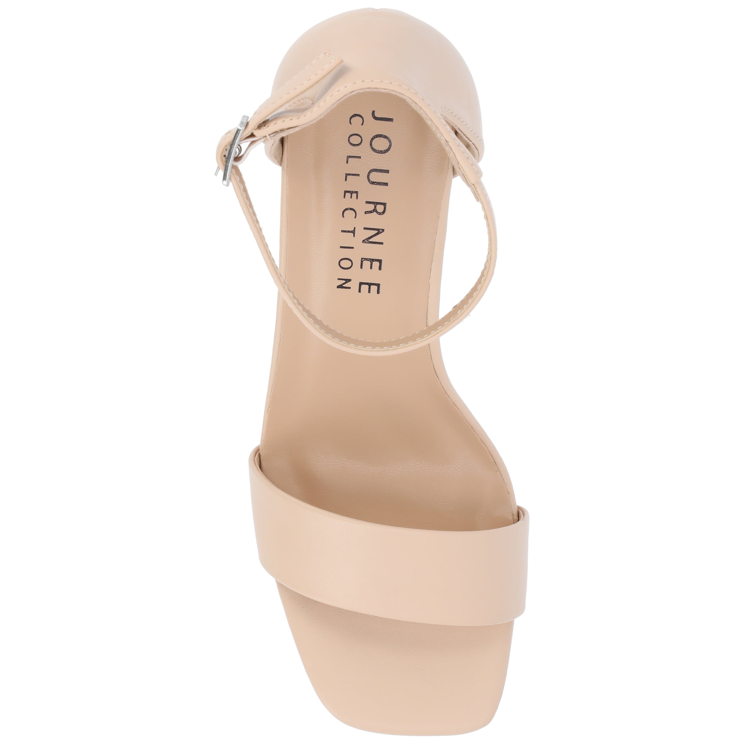 Journee Women's Valenncia SuperNatural Shades Narrow Width Open Square Toe Ankle Strap Sandals