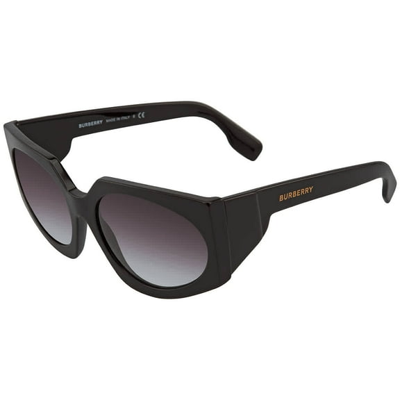 Burberry BE 4306 Plastic Womens Oval Sunglasses Black 60mm Adult