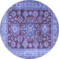 thumbnail image 1 of Ahgly Company Machine Washable Indoor Round Persian Blue Traditional Area Rugs, 3' Round, 1 of 4