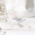 thumbnail image 4 of Rosec Jewels Certified Lab Grown Diamond 3 Stone Engagement Ring - 1 Carat Marquise Diamond Ring - EF-VS Grade - with Jewelry Box, 18K White Gold, US 7.50, 4 of 8