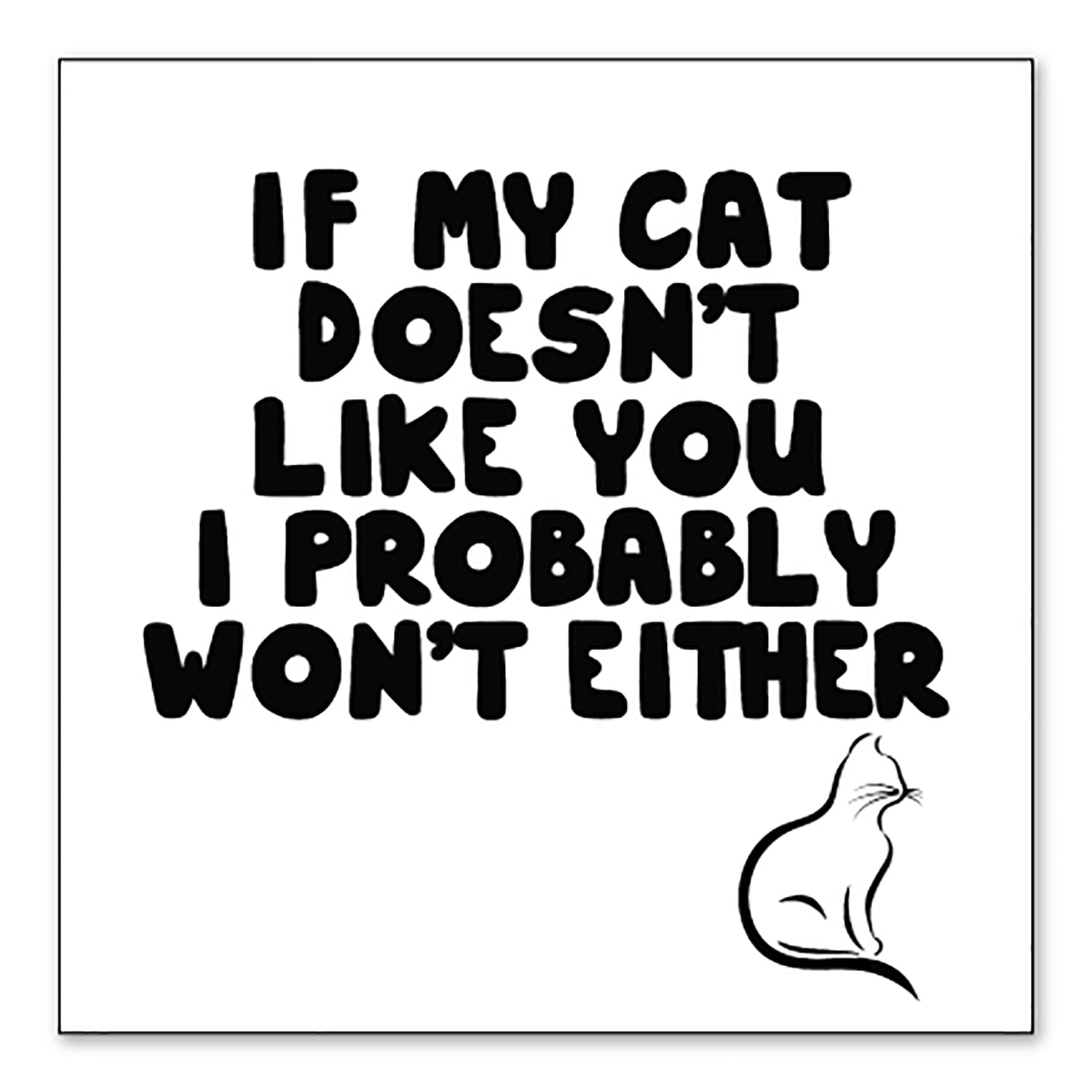 DistinctInk Custom Bumper Sticker 3" x 3" Decorative Decal White