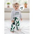 thumbnail image 6 of BemeyourBBs Baby Boy Christmas Outfit Letter Embroidery Rompers and Pants Beanies, 6 of 9