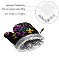 thumbnail image 6 of Pofeuu Mardi Gras with Flamingo Print Oven Mitts and Pot Holders 4 pcs Set,High Heat Resistant 500 Degree Extra Thicken Long Kitchen Cotton Oven Glove for Cooking, 6 of 6