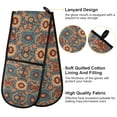 thumbnail image 4 of Dailycode Double Sided Oven Mitt with Loop Heat Resistant Kitchen Long Potholders 7" x 35" Abstract Mandala, 4 of 6