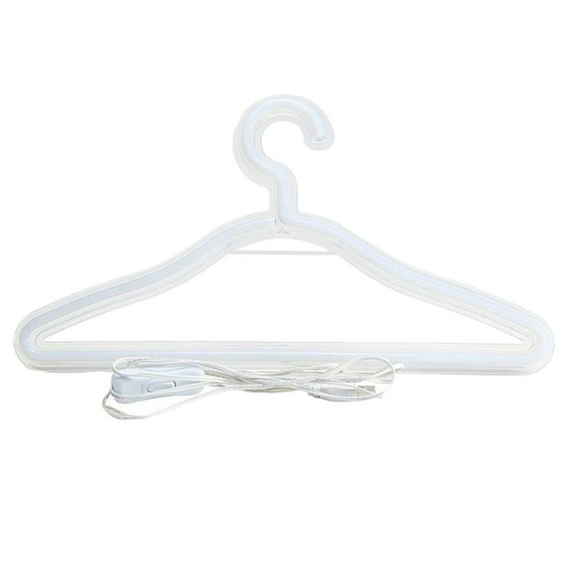 Esquirla LED Neon Light Sign, Clothes Stand, USB Powered Hanging Night Lamp for Bedroom, Pink Light