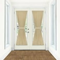 thumbnail image 2 of Kate Aurora Solid Colored Traditional Home Top & Bottom Rod Pocket French Door Curtain Panel With Tieback - Assorted Colors & Sizes, 2 of 4