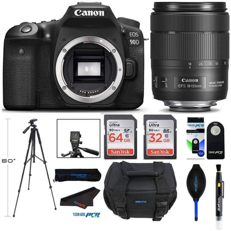 Canon EOS 90D DSLR Camera with 18-135mm Lens + Pixibytes Advanced Bundle