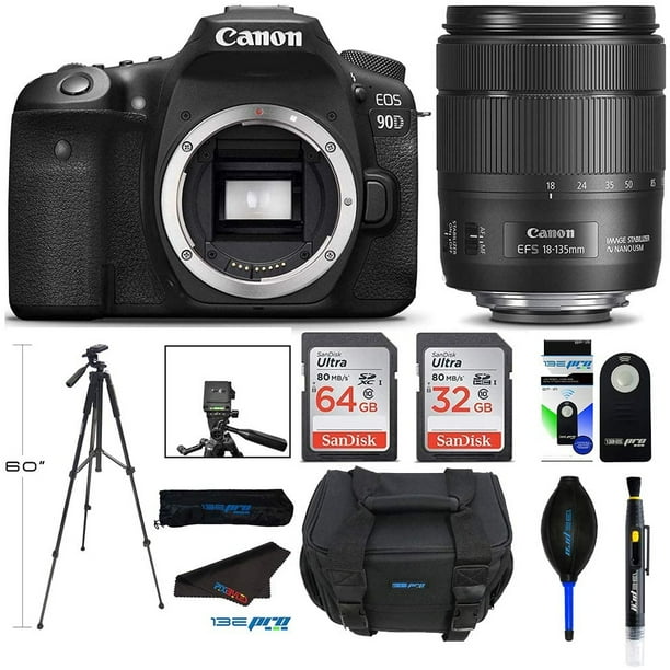 Canon EOS 90D DSLR Camera with 18135mm Lens + Pixibytes Advanced Bundle