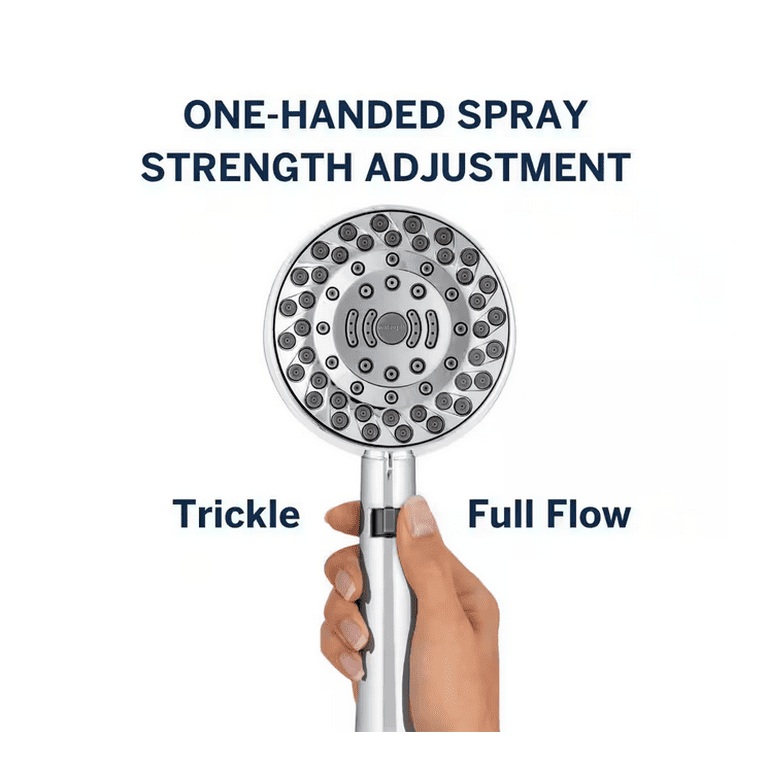3-Spray 4.75 in. Single Wall Mount Handheld Adjustable Shower Head in Chrome 3-Spray 4.75 in. Single Wall Mount Handheld Adjustable Shower Head in Chrome