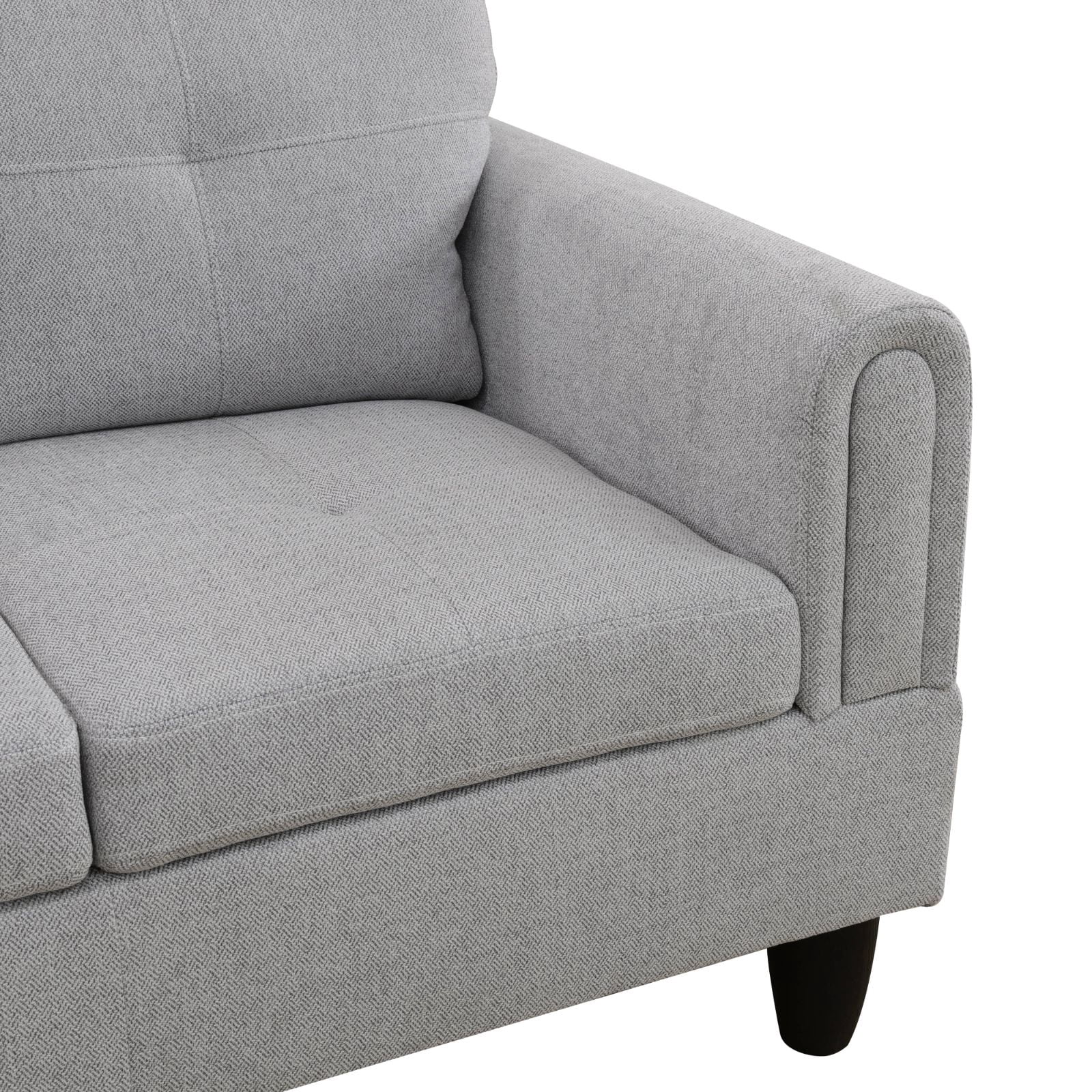 MAYEERTY Grey Modern 3-Piece Couch Neutral Clean Versatile Living Room Decor