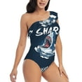 thumbnail image 3 of Haiem Shark Women's One Piece Swimsuits Tummy Control One Shoulder Bathing Suits Ruffle Swimwear-XX-Large, 3 of 8