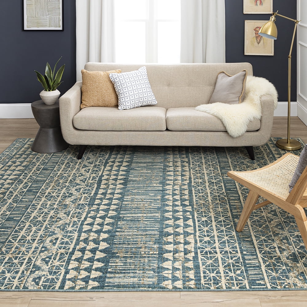 Mohawk Home Wilton Woven Indoor Area Rug, Blue, 5' x 8'