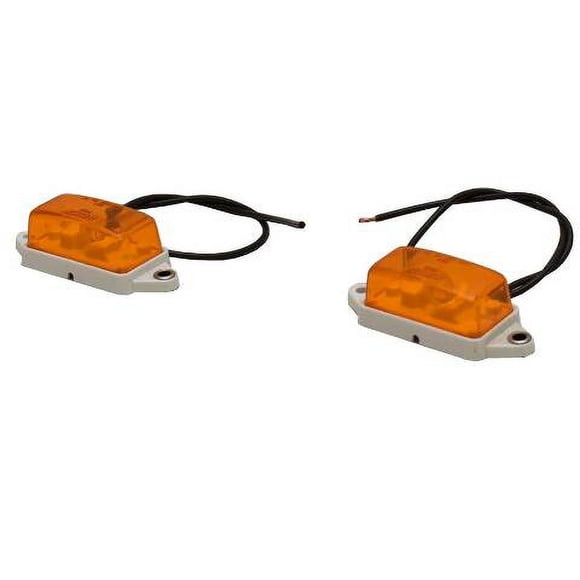 Wesbar 003338 Amber Square Side Marker Marine Light Lens – Replacement Clearance Light With Screw 1 thumbnail image