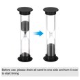 thumbnail image 4 of Uxcell 3 Minute Sand Timer, 10pack Small Sandy Clock, Count Down Sand Glass Black, 4 of 5