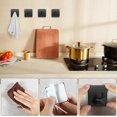 thumbnail image 3 of 6 Piezas Ganchos de Baño, 304 Acero Inoxidable, Adhesivos Organización, Accesorios para La Cocina, El Baño o Oficina (Negro) Negro, 3 of 6