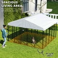 thumbnail image 5 of YYAo Doghouse, Puppy Shelter,Outdoor Dog Kennel with 360° Rotating & 4 Levels Adjustable Bowls, Waterproof Cover, 5 of 10