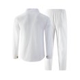 thumbnail image 4 of Elvqul Men's Long Sleeve Shirt and Pants Set with Button Detail & Drawstring Closure, Linen-Blend, 4 of 5